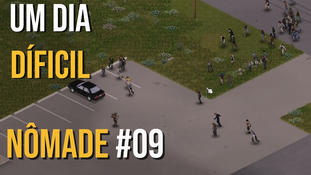 Lutando pra Sobreviver e Chegar na Loja de Armas  - Nômade #09 Project Zomboid PT-BR