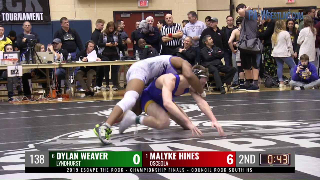 2019 ETR 138 final - Malyke Hines (Osceola, FL) vs Dylan Weaver (Lyndhurst, NJ)