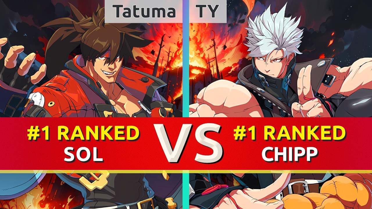 GGST 2.01 ▰ Tatuma (#1 Ranked Sol) vs TY (#1 Ranked Chipp). High Level Gameplay