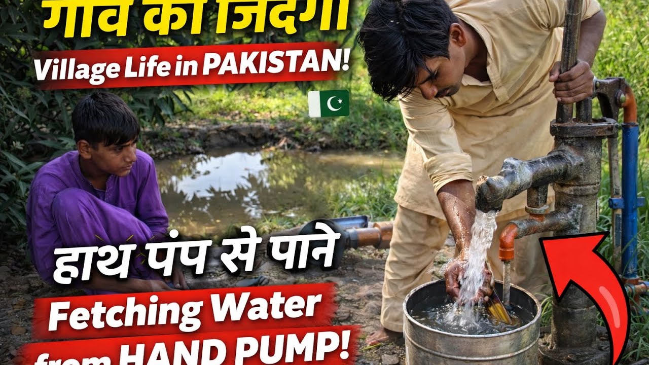 Village Life In Pakistan 🇵🇰 | Fetching Water HAND PUMP! | VloggerJP| 