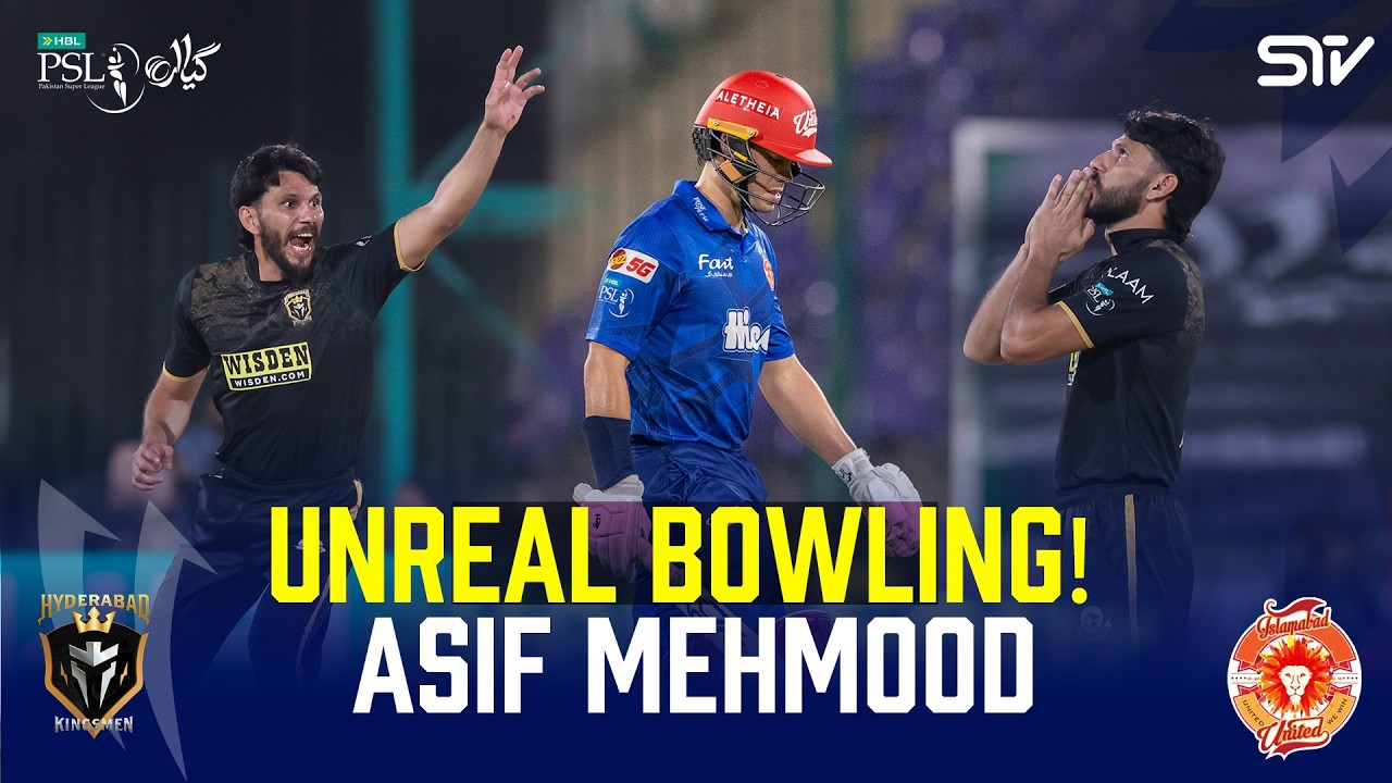 Asif Mehmood Takes 4 Wickets | Hyderabad Kingsmen vs Islamabad United | Match 21 | HBL PSL 11 |MZB1J