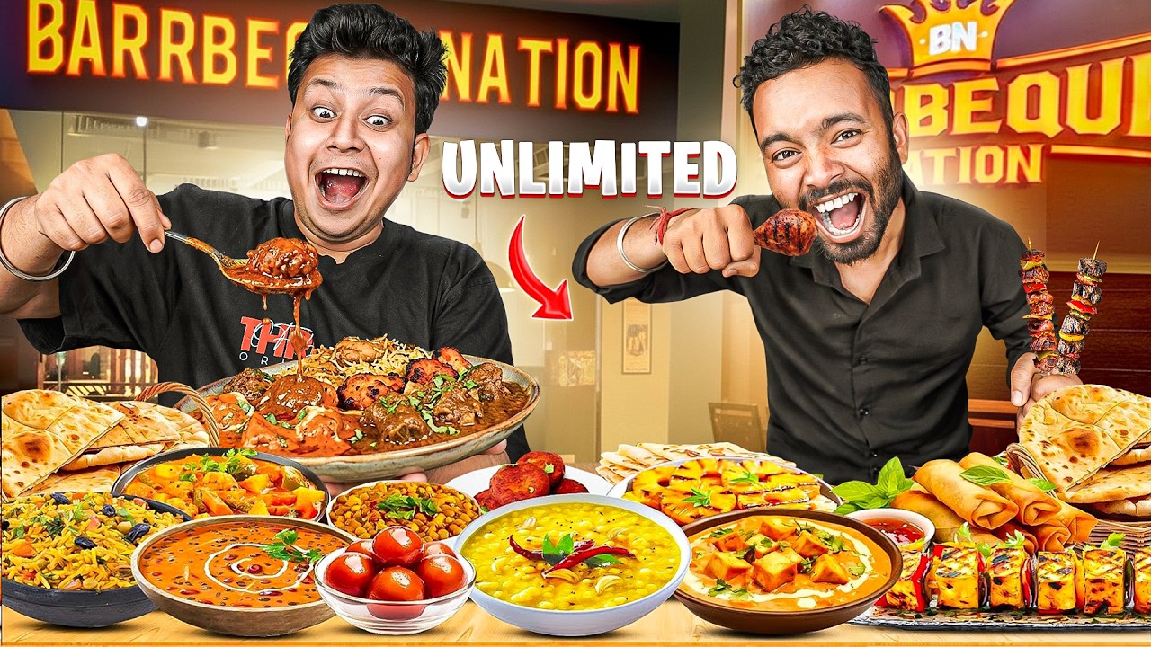 EXPERIENCING BBQ NATION NON VEG UNLIMITED BUFFET WITH VIDEO EDITOR!!!