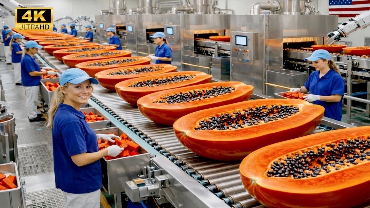 Inside a Modern USA Papaya Juice Factory | How It’s Made