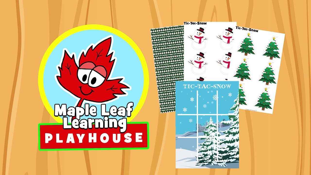 Tic-Tac-Snow Christmas Game for Kids | Maple Leaf Learning Playhouse