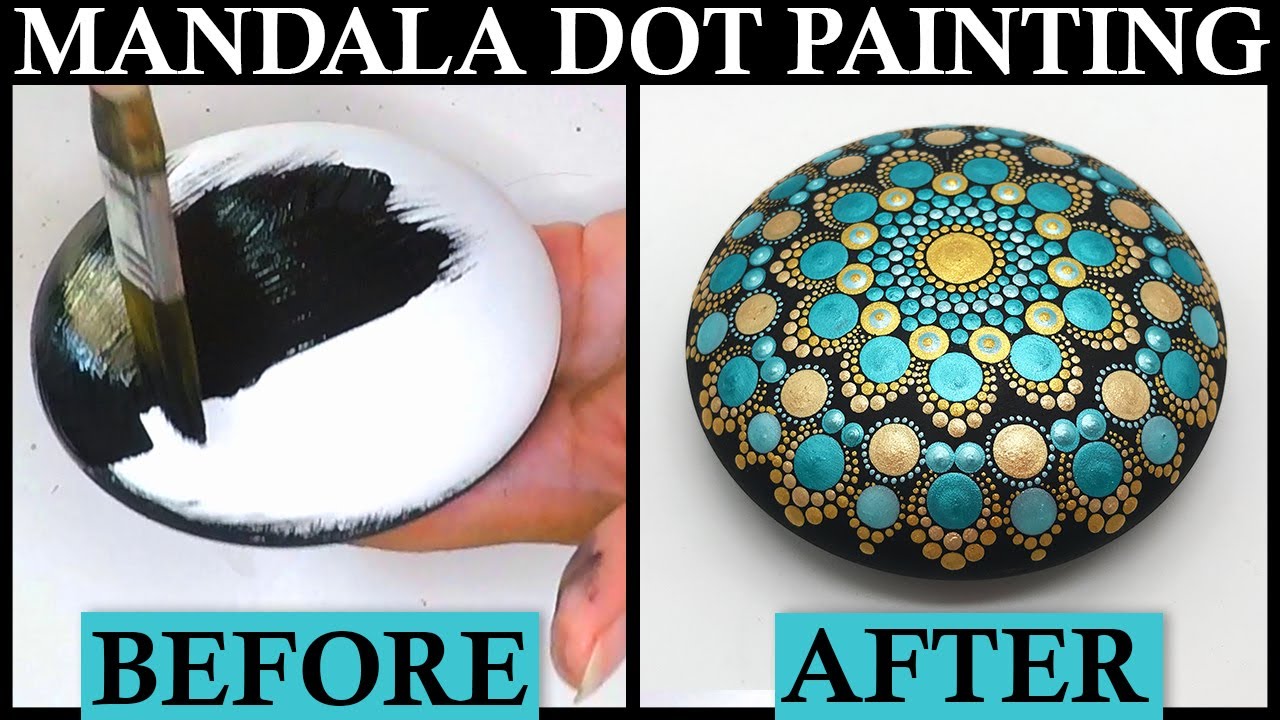 How to Mandala Dot Painting - Mandalas With Acrylic Paint Dotting Artist Tutorial Art