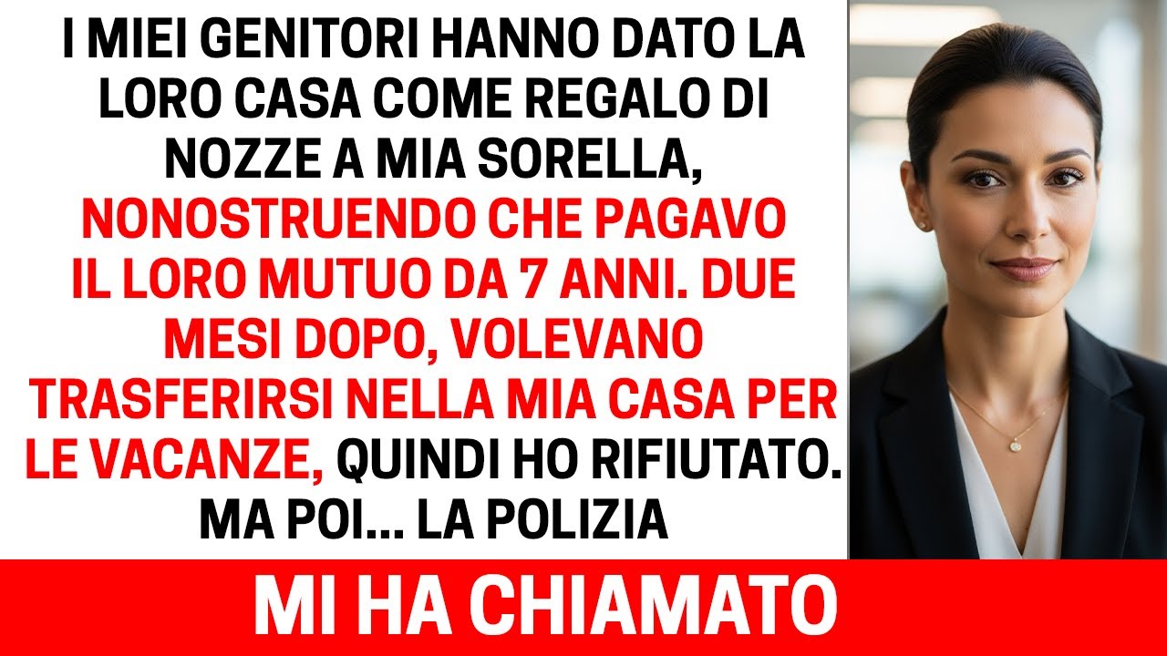 I miei genitori hanno dato la loro casa come regalo di nozze a mia sorella anche se ero io a pagarli