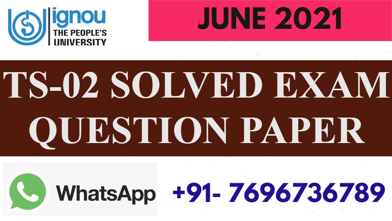 TS-02 Previous Year ( JUNE 2021) Solved Exam Paper II Fully Solved