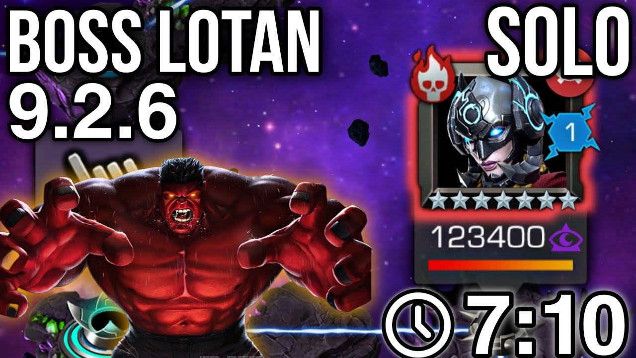 Hulk Vermelho 7 R1 vs Boss Lotan (Ato 9.2.6) | Marvel Torneio de Campe&otilde;es