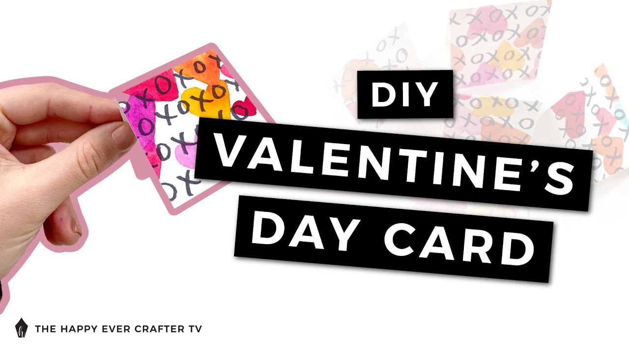 Easy Watercolor Valentines Day Card