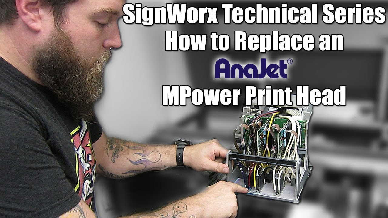 Signworx - Anajet mp5i DTG Technical Video - Replacing Print Head Tutorial