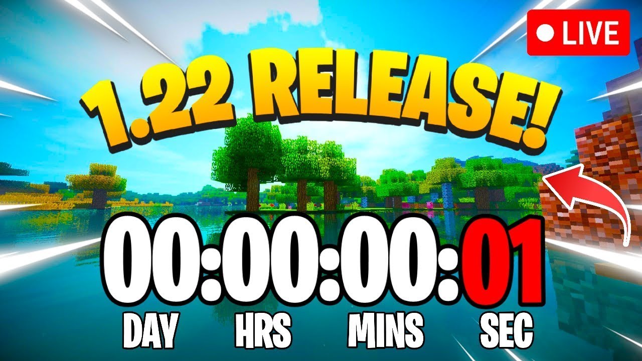 MINECRAFT 1.22 RELEASE COUNTDOWN LIVE 🔴 24/7 - How Long Till Minecraft 1.22!?