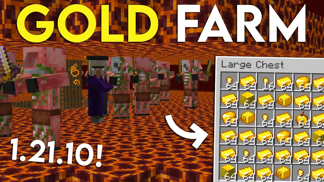 NEW UPDATED Minecraft 1.21.10 GOLD FARM TUTORIAL