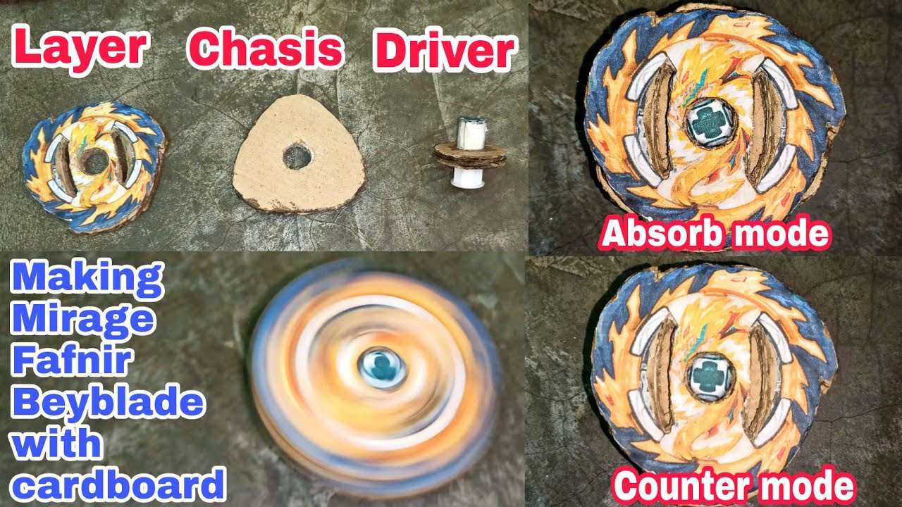 How to make Mirage fafnir Nothing 2s with cardboard || Making Mirage Fafnir Beyblade with Cardboard