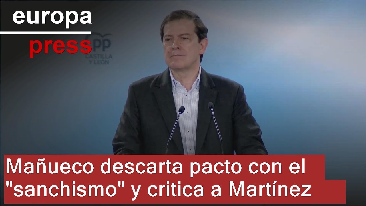 Mañueco rechaza pactar con el 