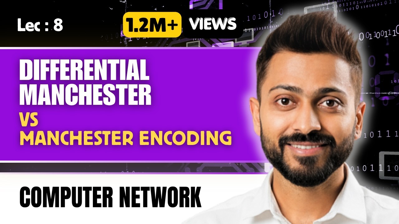 Lec-7: Manchester encoding and differential Manchester encoding in Hindi | Computer Network