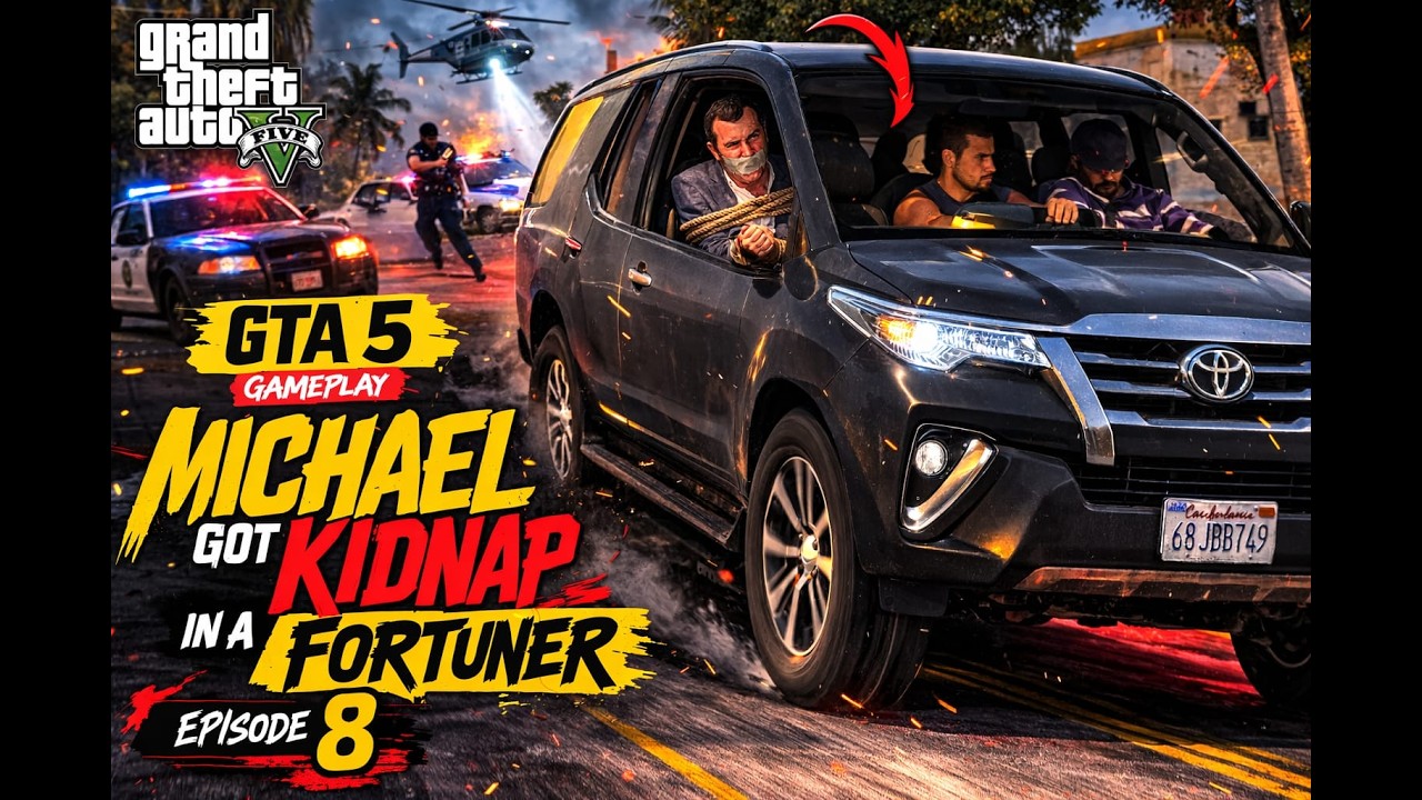 Michael Got Kidnap In a Fortuner GTA 5 GAMEPLAY EP 8
