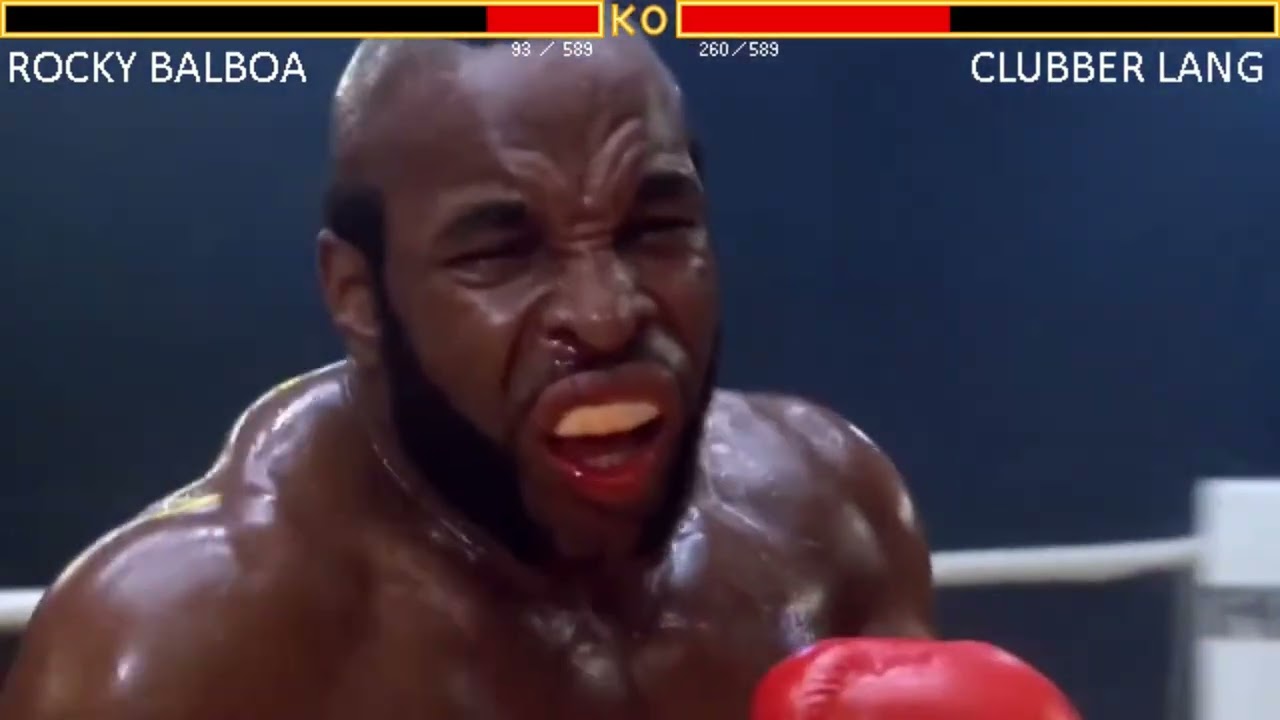Rocky Balboa vs Clubber Lang 2nd fight with HEALTH BARS