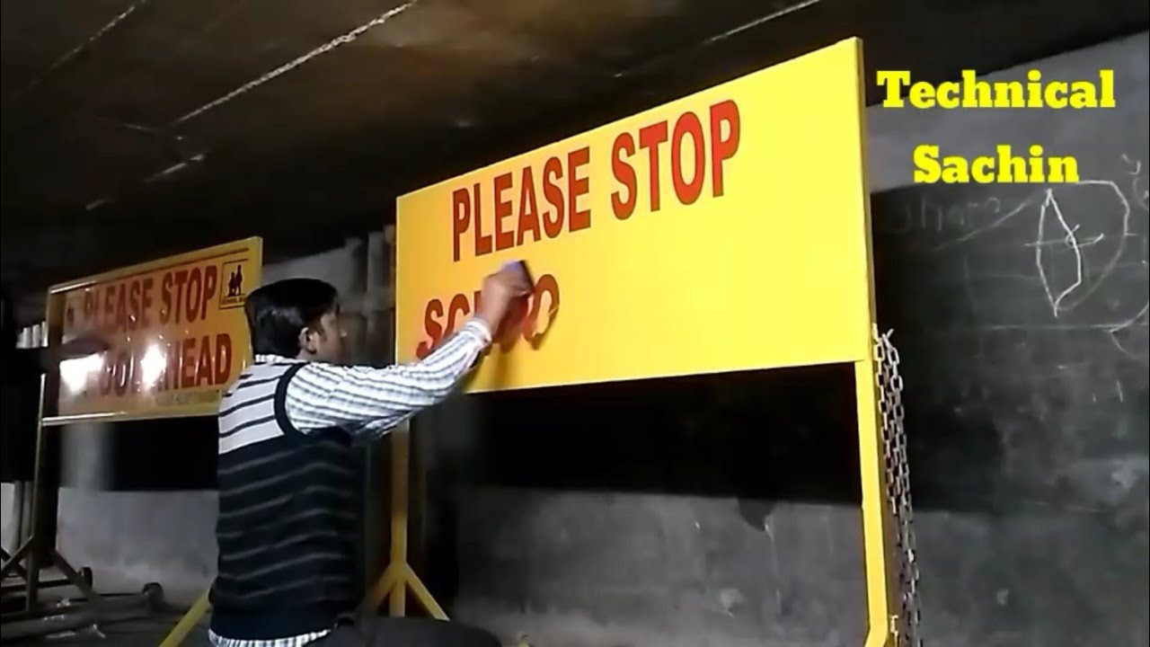 How to install radium road glow sign board.