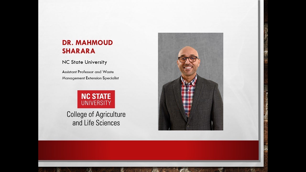 Economic Recovery and Recycling of Swine Manure Nutrients - Dr. Mahmoud Sharara