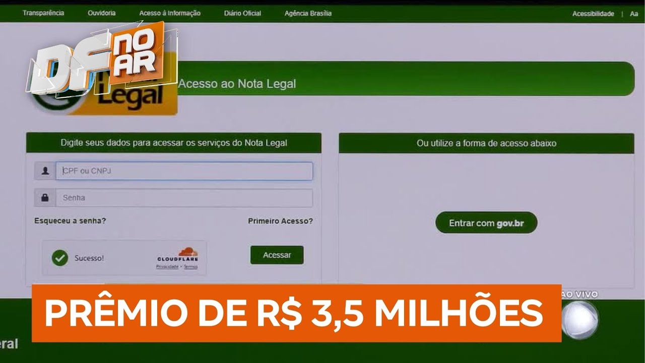 Nota Legal: primeiro sorteio de 2026 acontece em 20 de maio | DF no Ar
