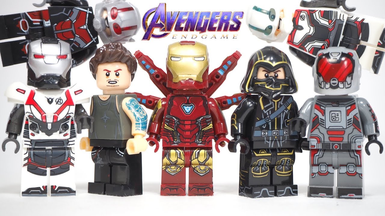 Avengers Endgame Final Battle Iron Man Mark 85 Hawkeye Ant man Happy Unofficial Lego Minifigures