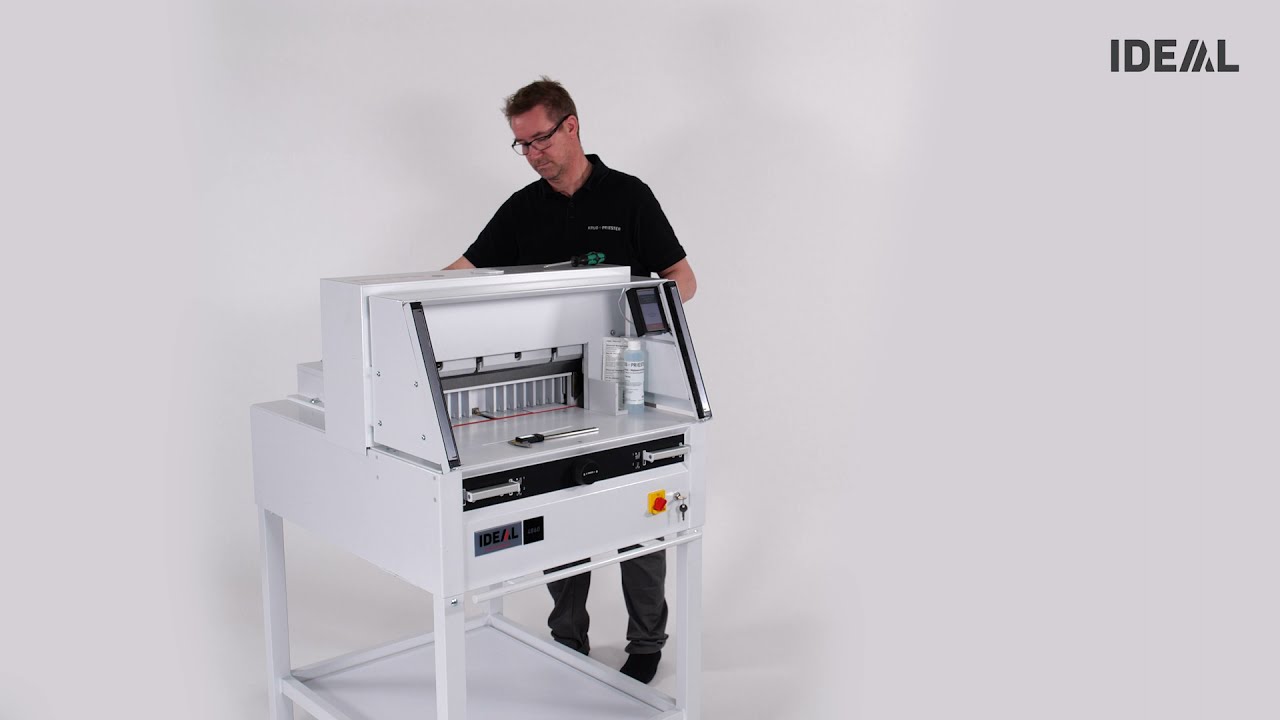 IDEAL Schneidemaschine Messer kalibrieren