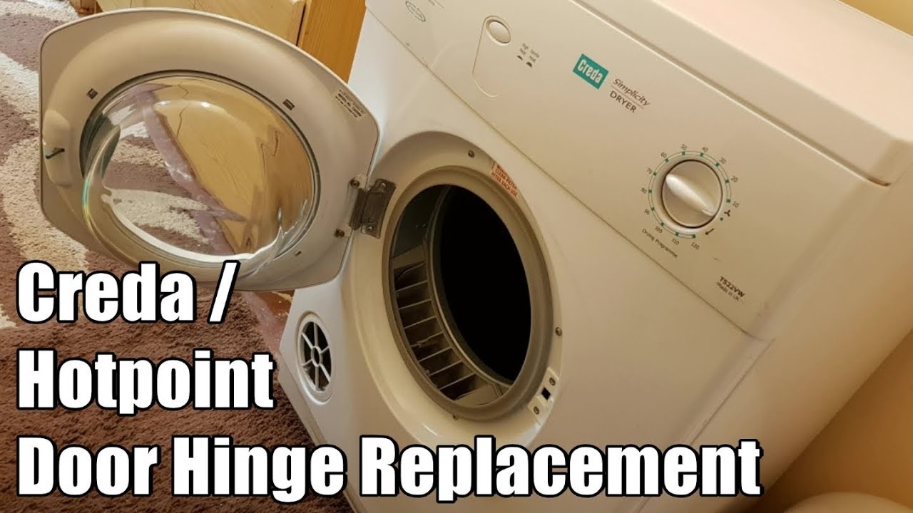 How to change a Creda Tumble Dryer Door Hinge - Simplicity Dryer and Hotpoint