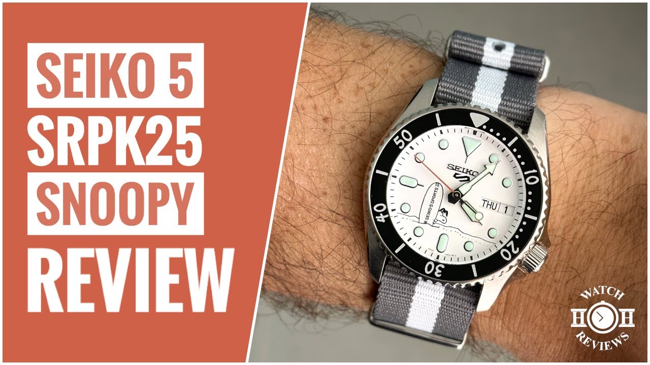 NEW Seiko 5 Sports 55th Anniversary PEANUTS Limited Edition SRPK25 | SNOOPY SURFBOARD