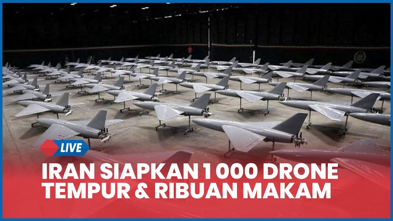 Kode Perang Timur Tengah Pecah, Iran Siapkan 1 000 Drone Tempur & Ribuan Makam untuk Tentara AS