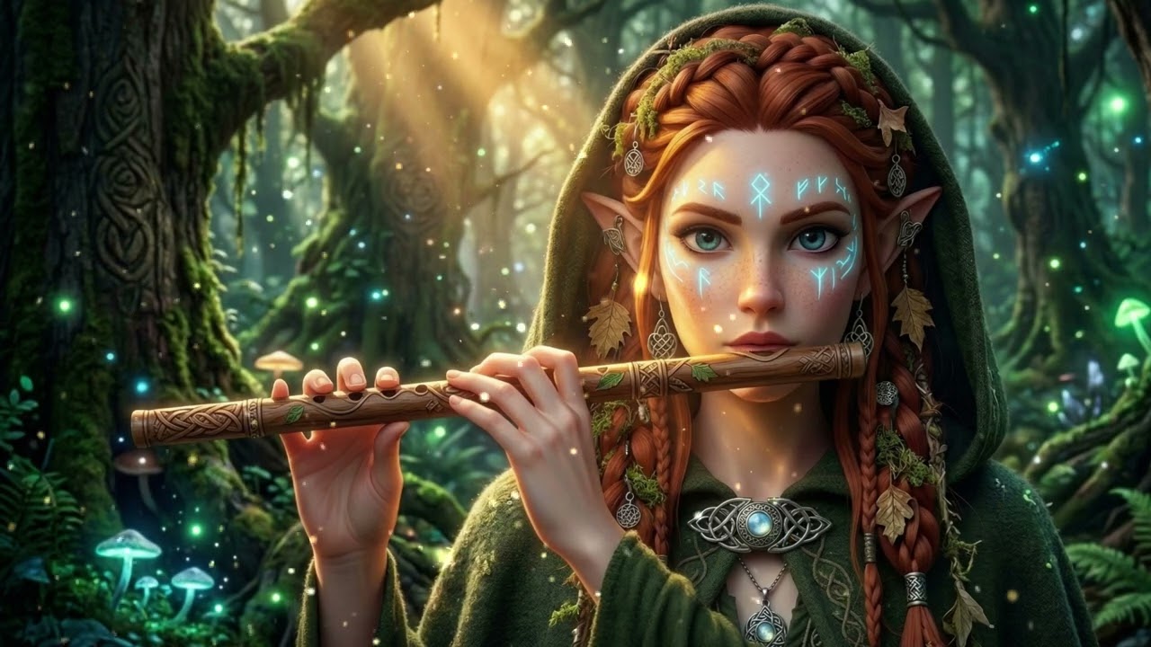 Relaxing in a Fantasy World Forest / Celtic music Mix for Work & Study