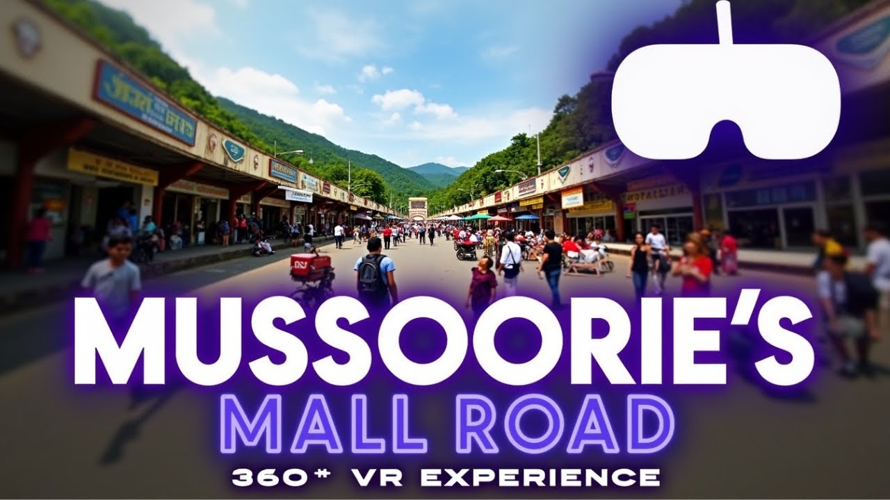 A Virtual Walk on Mussoorie's Mall Road | Immersive 360° VR Street Experience | Zogyy