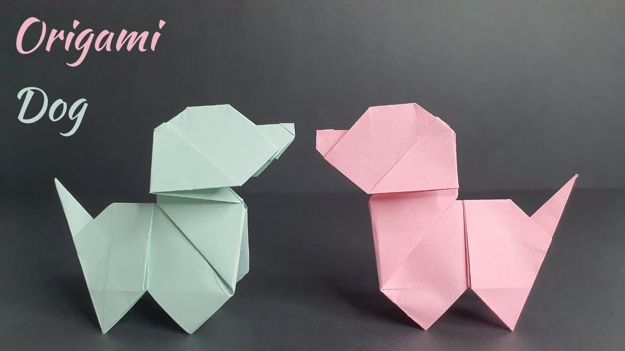 Origami Dog - How to Make a Paper Dog - Kağıttan Köpek Yapımı