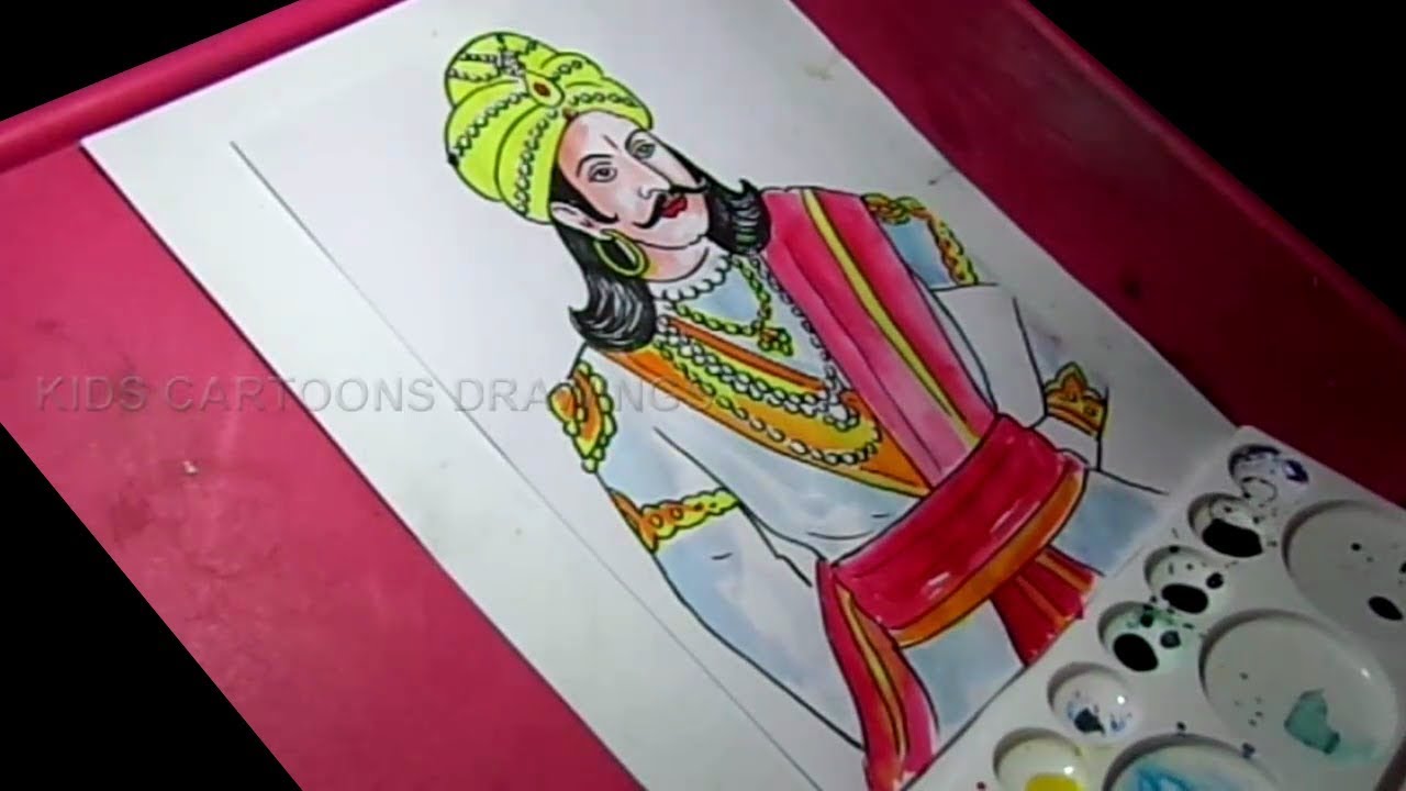 How to Draw King Ashoka Detailed Drawing