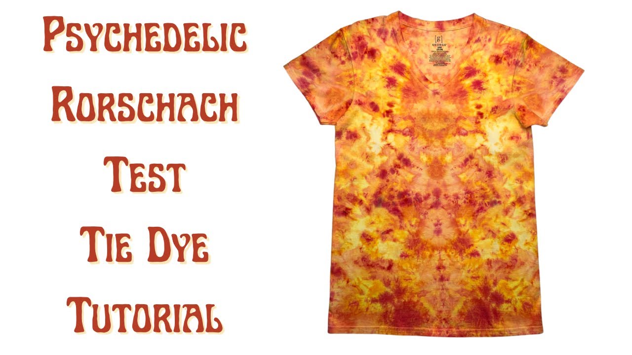 Tie-Dye Designs: Psychedelic Rorschach Test Centered Scrunch Ice Dye  | First Time Color For Me