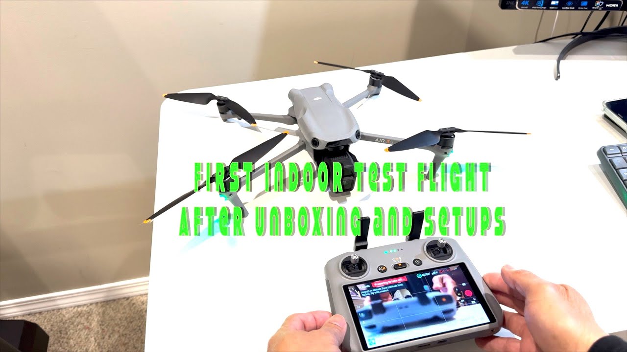 DJI AIR 3S ACTIVATING, SETING UP & TESTING AN INDOOR FLIGHT