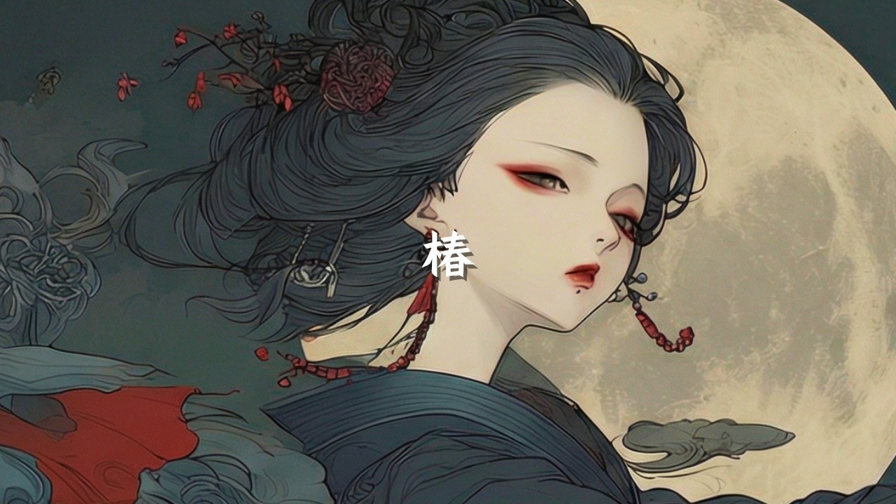 月を背に咲く花【椿】Japanese Anime Music Video