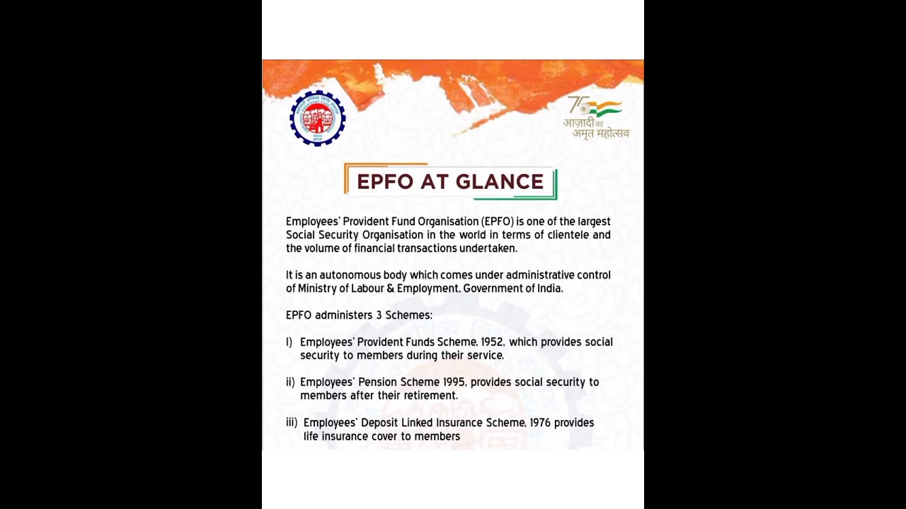EPFO at a Glance | What is EPFO | EPFO in India | PF in India |