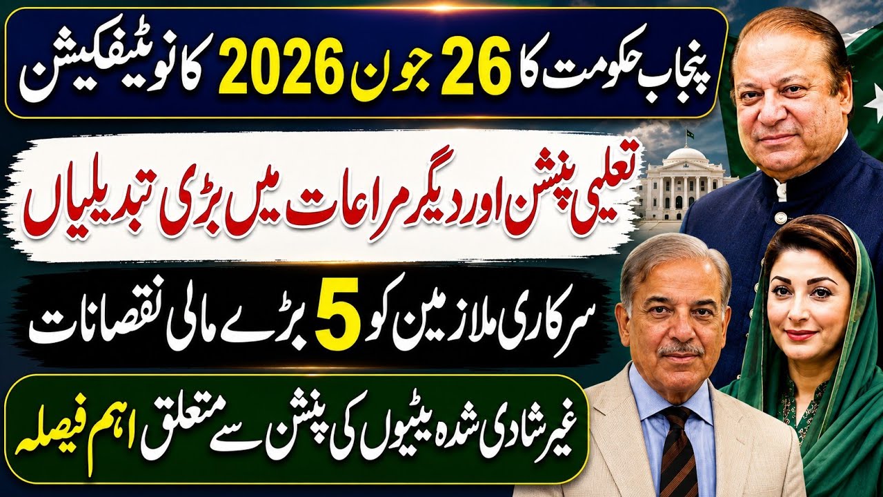 Punjab Government's Major Pension Decision | Big Update for Government Employees & Pensioners