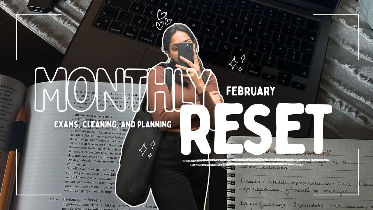Monthly Reset Vlog ✨ Psychology Exam, Cleaning My Space & February Goals