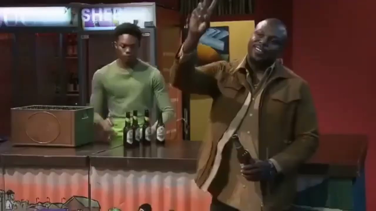 Tiga Maine on Generations The Legacy at Lucy’s shebeen playing table soccer and drinking beers.