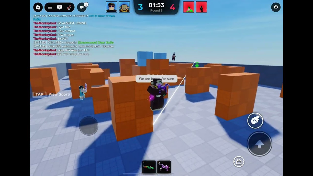 Playing murderes vs sheriffs using my new plasma gun (gone wrong)
