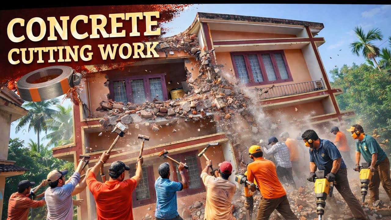 Full House Demolition | Hard Work Concrete Breaking | Before & After  