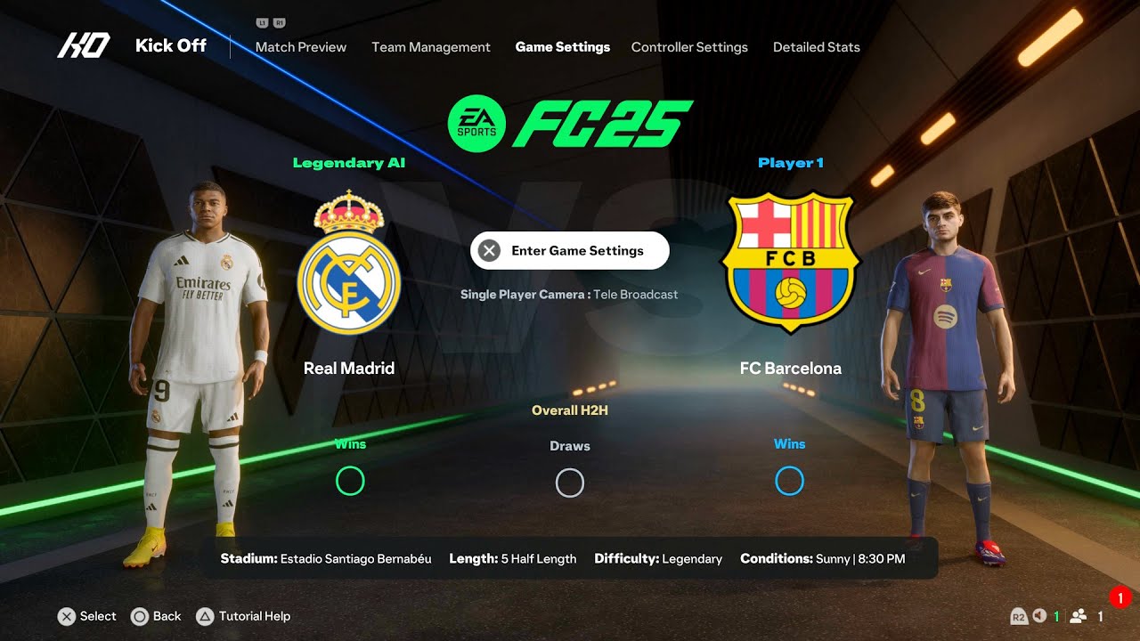 EA Sports FC 25 &mdash; &laquo;Реал Мадрид&raquo; против &laquo;Барселоны&raquo; I Полный игровой процесс I Легендарный уровень...