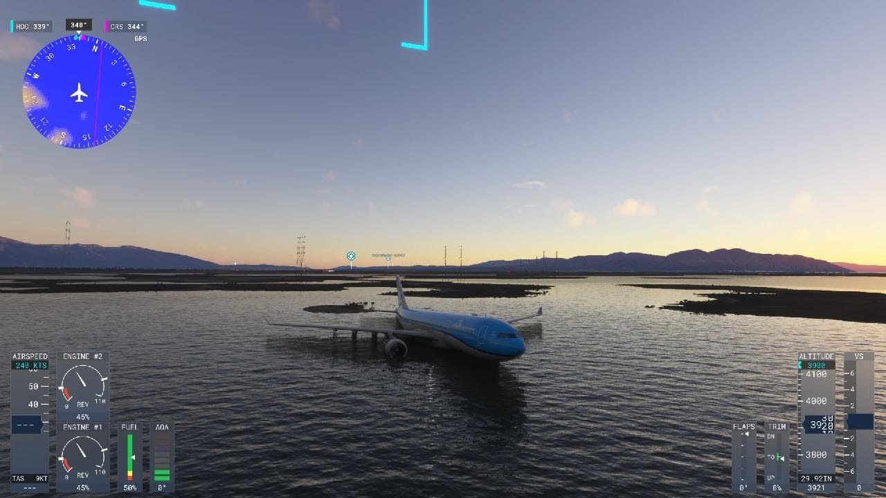 Microsoft Flight Simulator first time