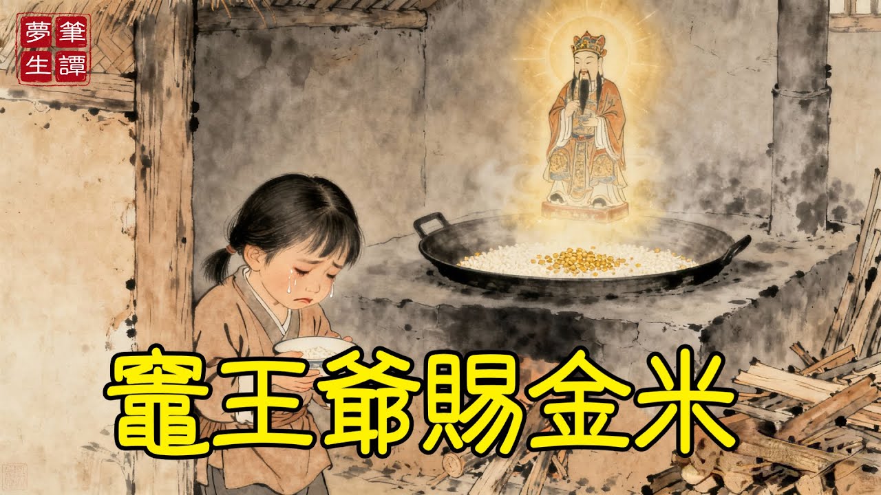 7歲童養媳被婆婆逼吃餿飯，躲柴房偷哭！竈王爺竟顯靈托夢：明日鍋底有金米，煮之富貴臨門！#故事#民間傳說#奇遇#報恩#原創故事