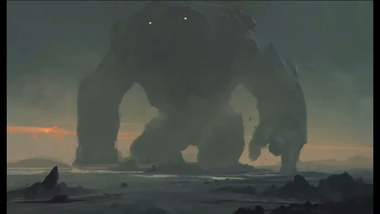 Megalophobia images with unsettling music (the fear of large objects)