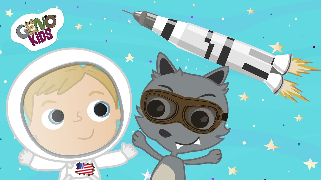 Neil Armstrong Moon Landing + More Kids Cartoons | Geno Kids