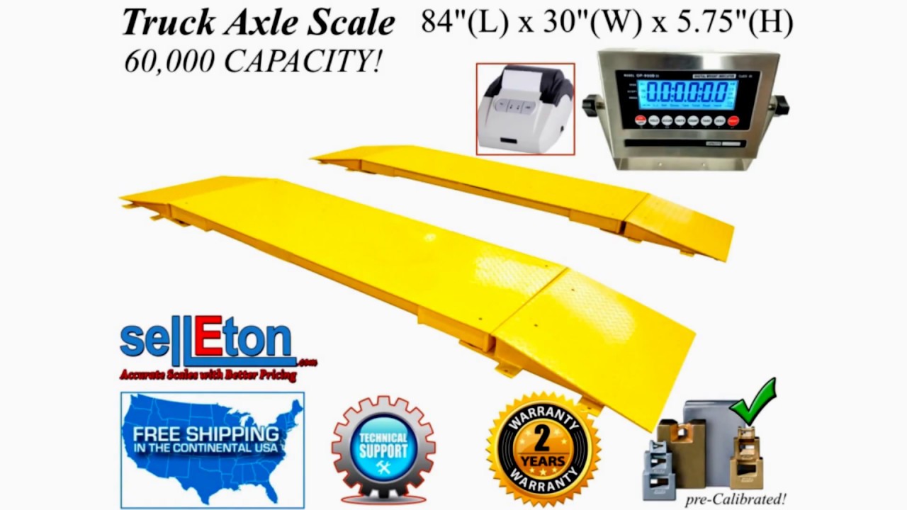 SellEton SL-923 7' Truck Axle Scale weighing 18 wheeler