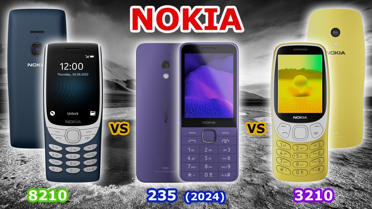 Nokia 8210 - vs - Nokia 235 - vs - Nokia 3210
