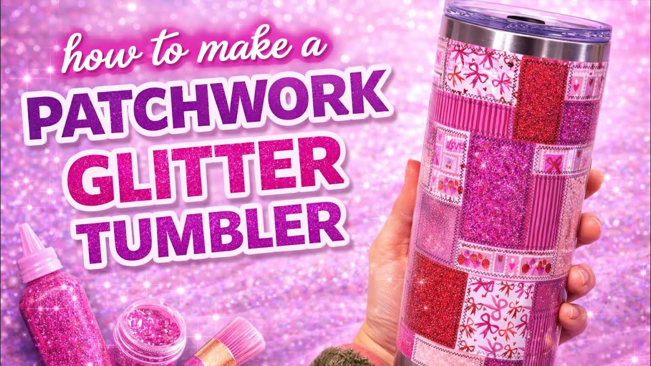HOW TO USE TUMBLER PATCHWORK HELPER SHEETS! 🔥 #diy #epoxytumbler #glittertumbler #howto